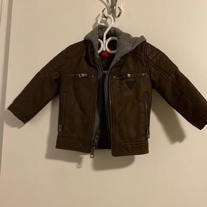 Guess size 3 boys jacket with removable hoodie